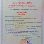 Giấy chứng nhận cơ sở đủ điều kiện an toàn thực phẩm