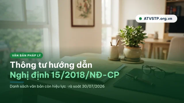 Thông tư hướng dẫn Nghị định 15/2018/NĐ-CP: danh sách còn hiệu lực 2026