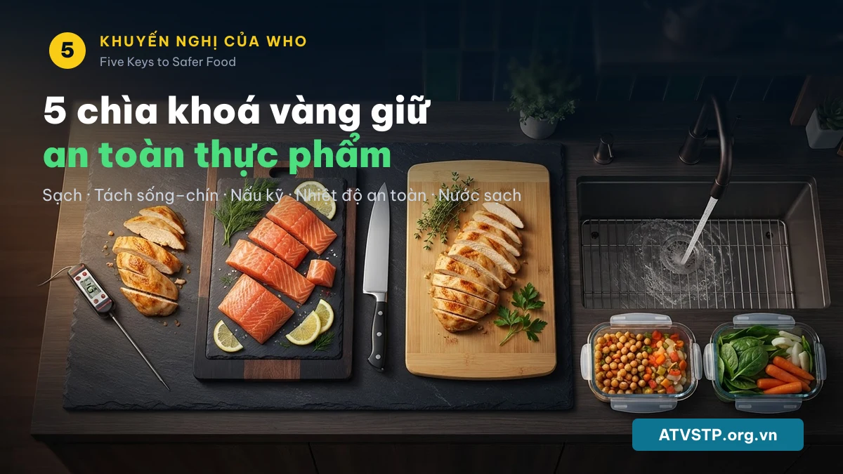 5 chìa khoá vàng giữ an toàn thực phẩm theo WHO