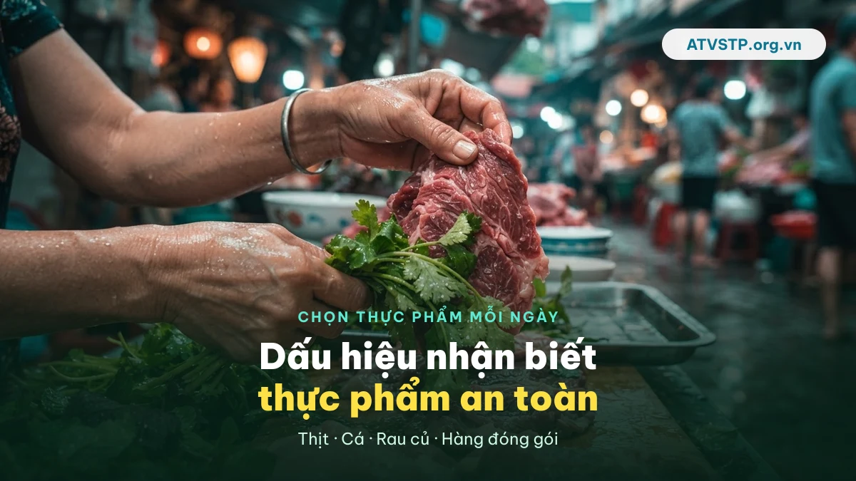 Dấu hiệu nhận biết thực phẩm an toàn khi đi chợ