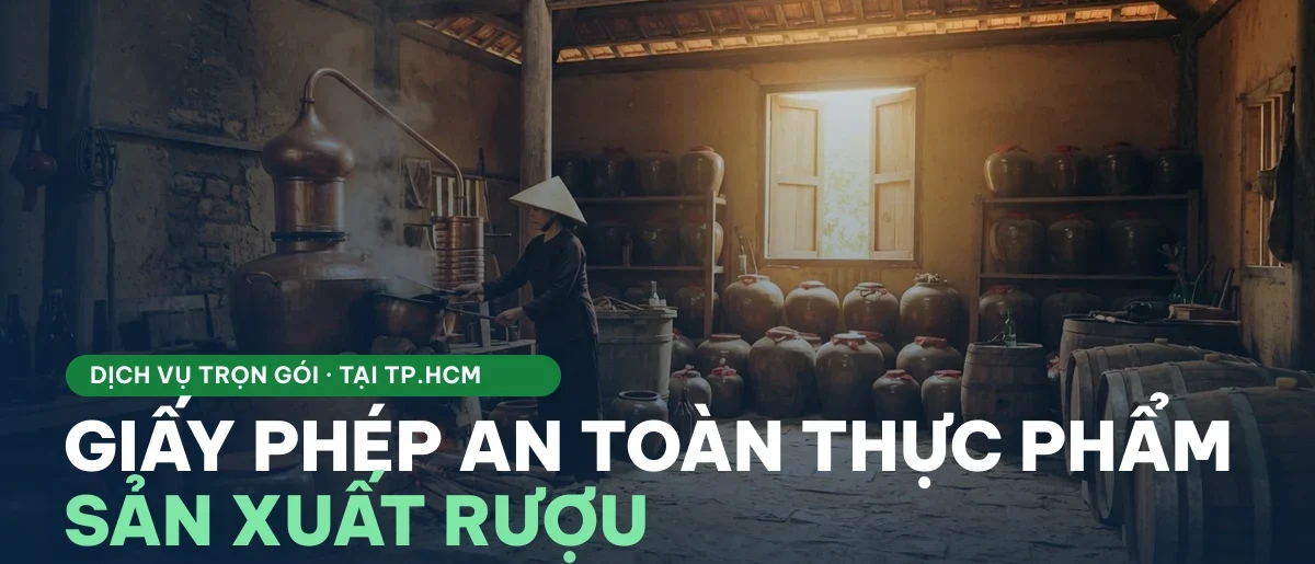 Giấy phép an toàn thực phẩm sản xuất rượu: thủ tục, chi phí 2026