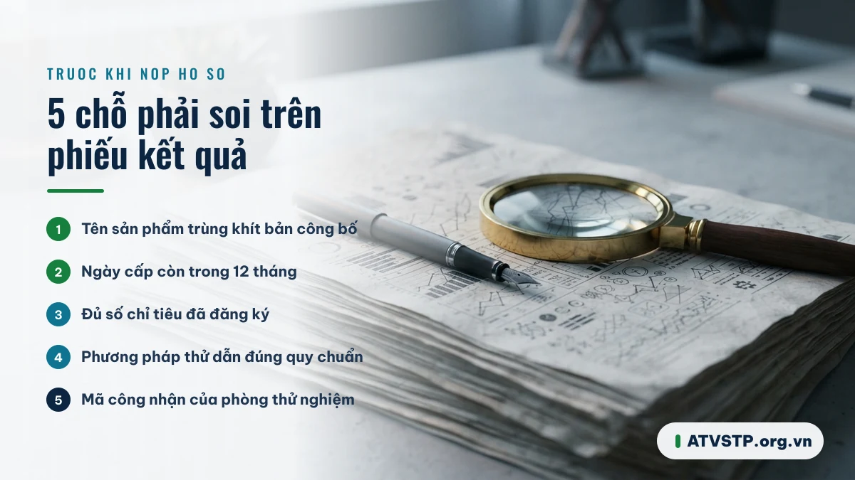 Năm điểm cần kiểm tra trên phiếu kết quả kiểm nghiệm bánh trung thu trước khi nộp hồ sơ