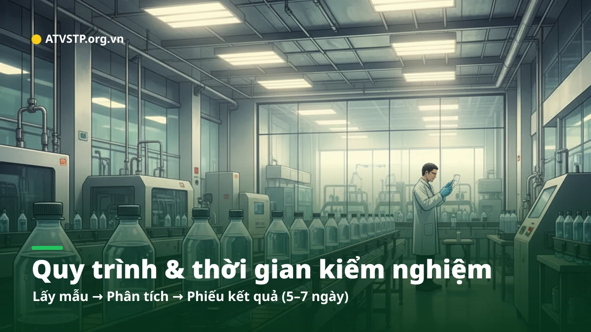 Quy trình kiểm nghiệm nước uống đóng chai Quy trình và thời gian kiểm nghiệm nước uống đóng chai