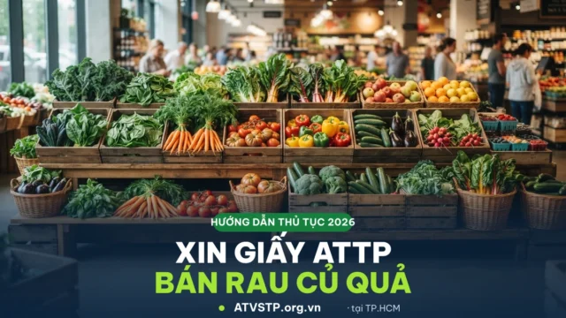 Xin giấy ATTP bán rau củ quả 2026: điều kiện, hồ sơ, thủ tục