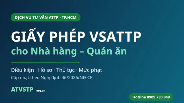 Giấy phép VSATTP cho nhà hàng / quán ăn tại TP.HCM (2026)