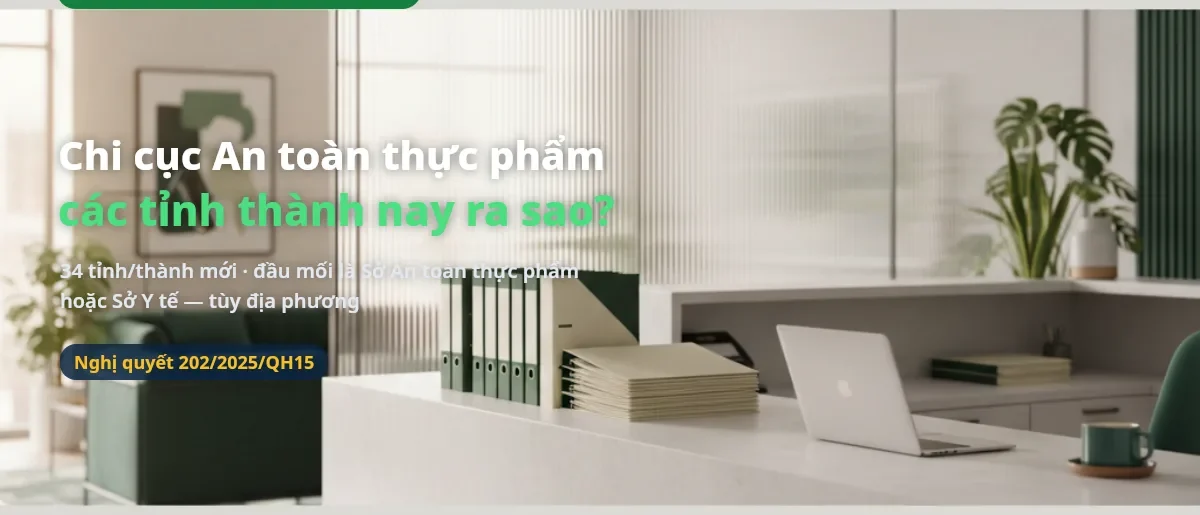 Chi cục An toàn vệ sinh thực phẩm các tỉnh thành: cơ quan quản lý ATTP mới (34 tỉnh, 2025)