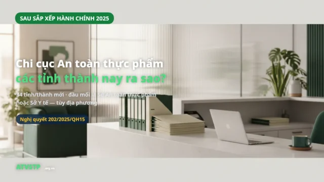 Chi cục An toàn vệ sinh thực phẩm các tỉnh thành: cơ quan quản lý ATTP mới (34 tỉnh, 2025)