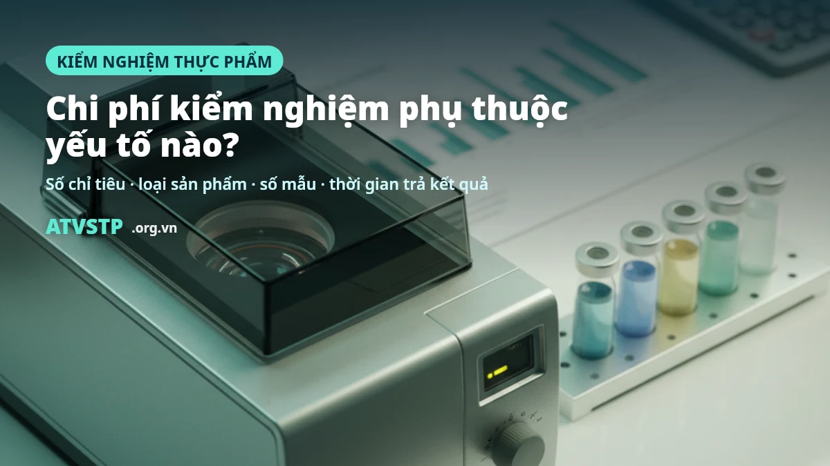 Chi phí kiểm nghiệm thực phẩm phụ thuộc số chỉ tiêu và loại sản phẩm