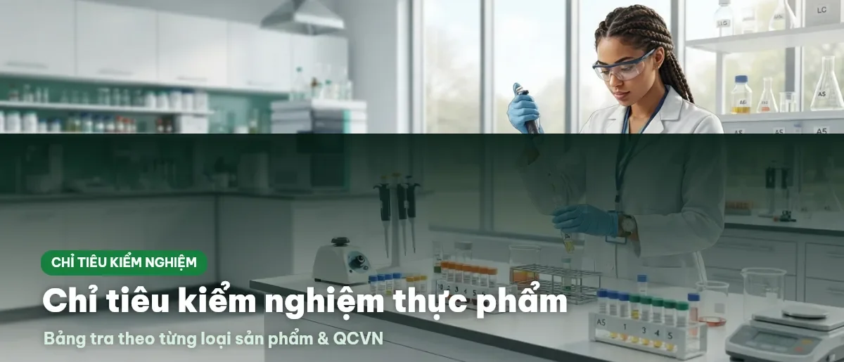 Chỉ tiêu kiểm nghiệm thực phẩm theo từng loại sản phẩm (2026)