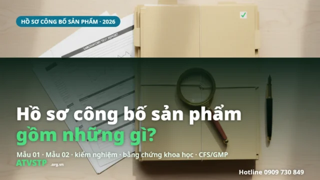 Hồ sơ công bố sản phẩm gồm những gì? Đầy đủ Mẫu 01, Mẫu 02 (2026)