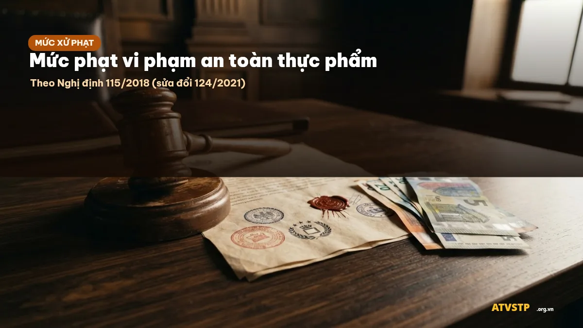 Mức phạt vi phạm an toàn thực phẩm theo Nghị định 115/2018 sửa đổi 124/2021