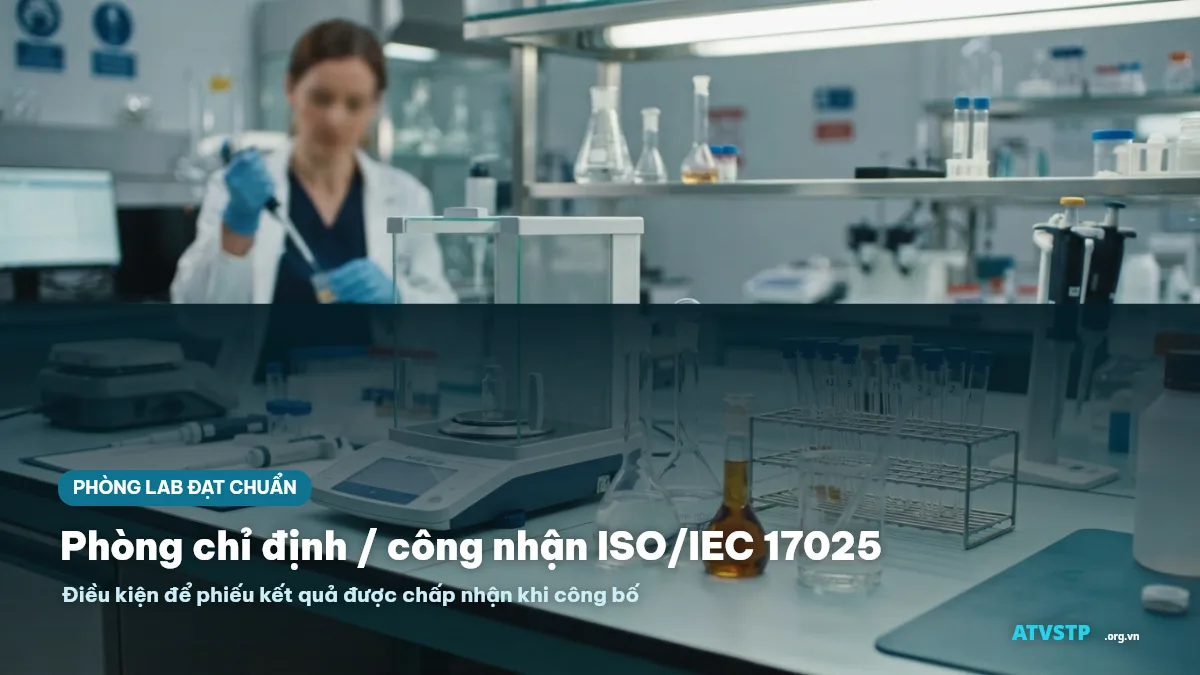 Phòng kiểm nghiệm thực phẩm được chỉ định hoặc công nhận ISO/IEC 17025