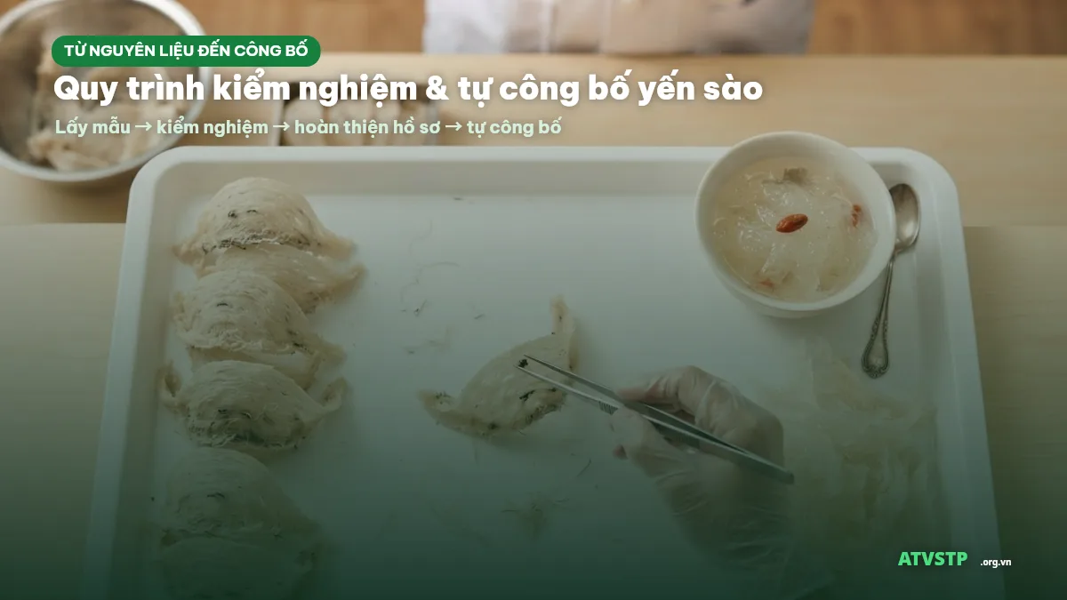 Quy trình kiểm nghiệm và tự công bố sản phẩm yến sào theo Nghị định 15/2018