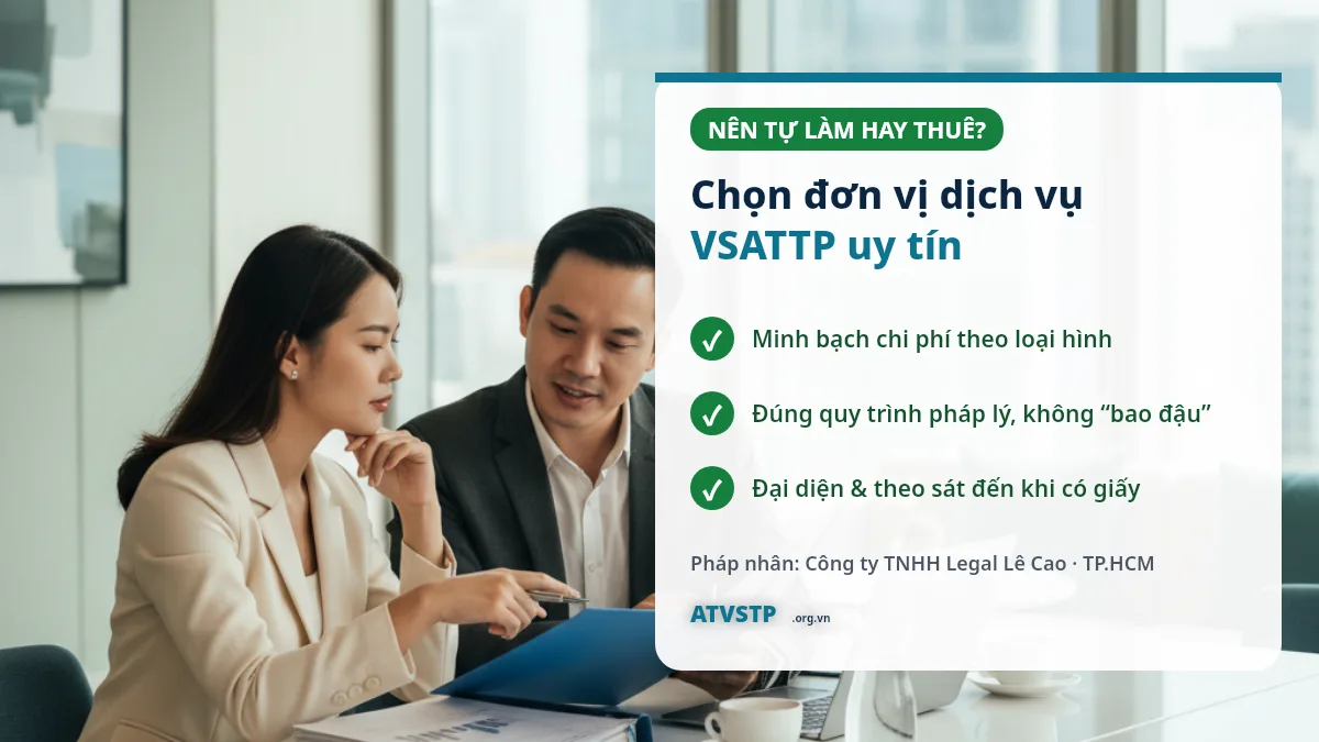 So sánh tự làm và thuê dịch vụ làm giấy chứng nhận VSATTP