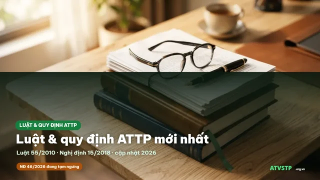 Luật & quy định về an toàn thực phẩm mới nhất 2026 (Luật 55/2010, NĐ 15/2018)