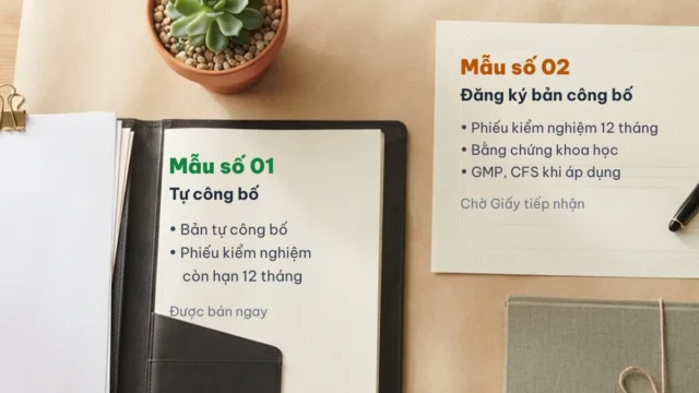 Hồ sơ công bố sản phẩm gồm những gì? Đầy đủ Mẫu 01, Mẫu 02 (2026)