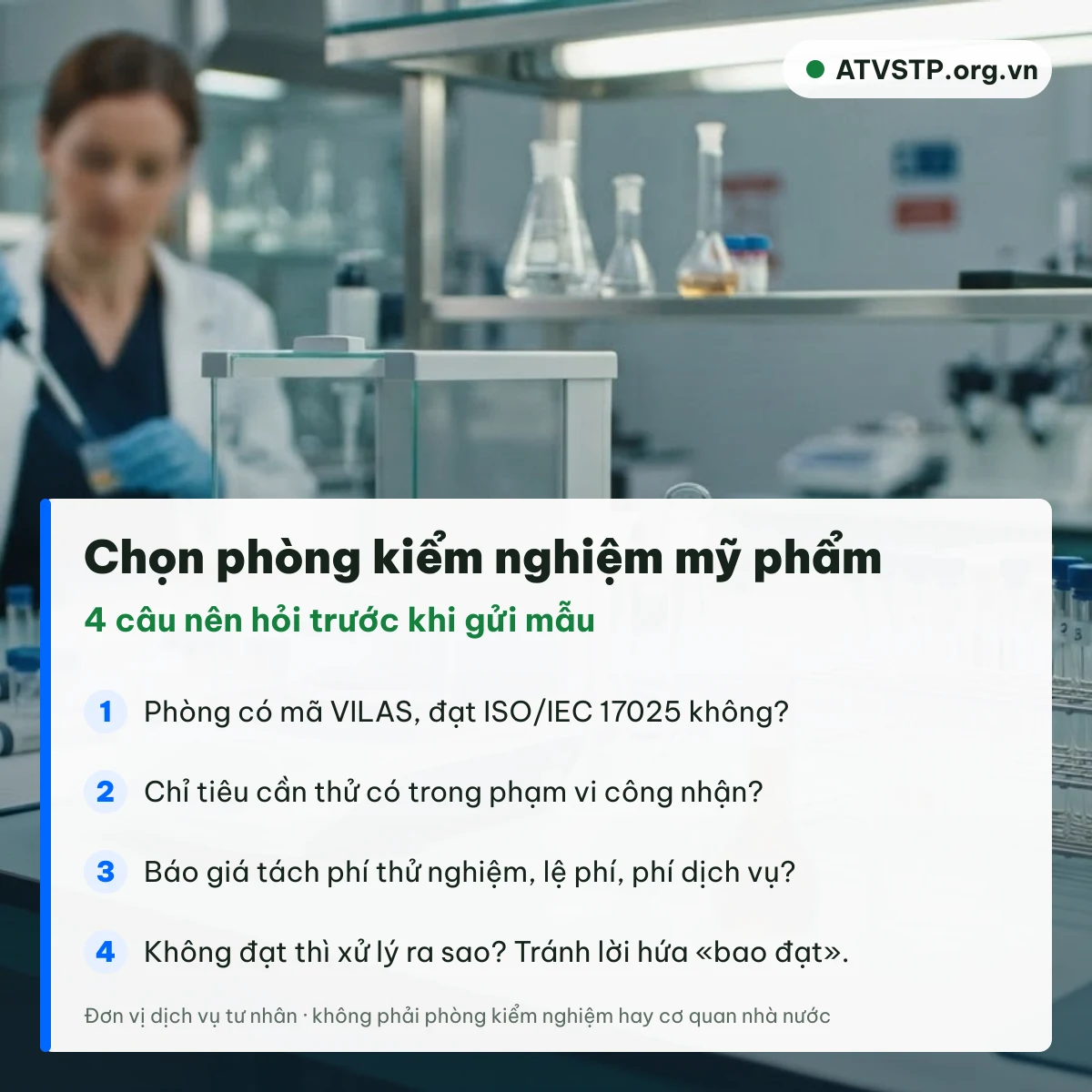 Kiểm nghiệm mỹ phẩm - 4 câu nên hỏi trước khi chọn phòng thử nghiệm VILAS ISO/IEC 17025