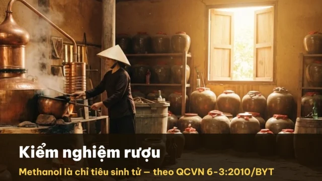 Kiểm nghiệm rượu: methanol, aldehyde, độ cồn và các chỉ tiêu bắt buộc