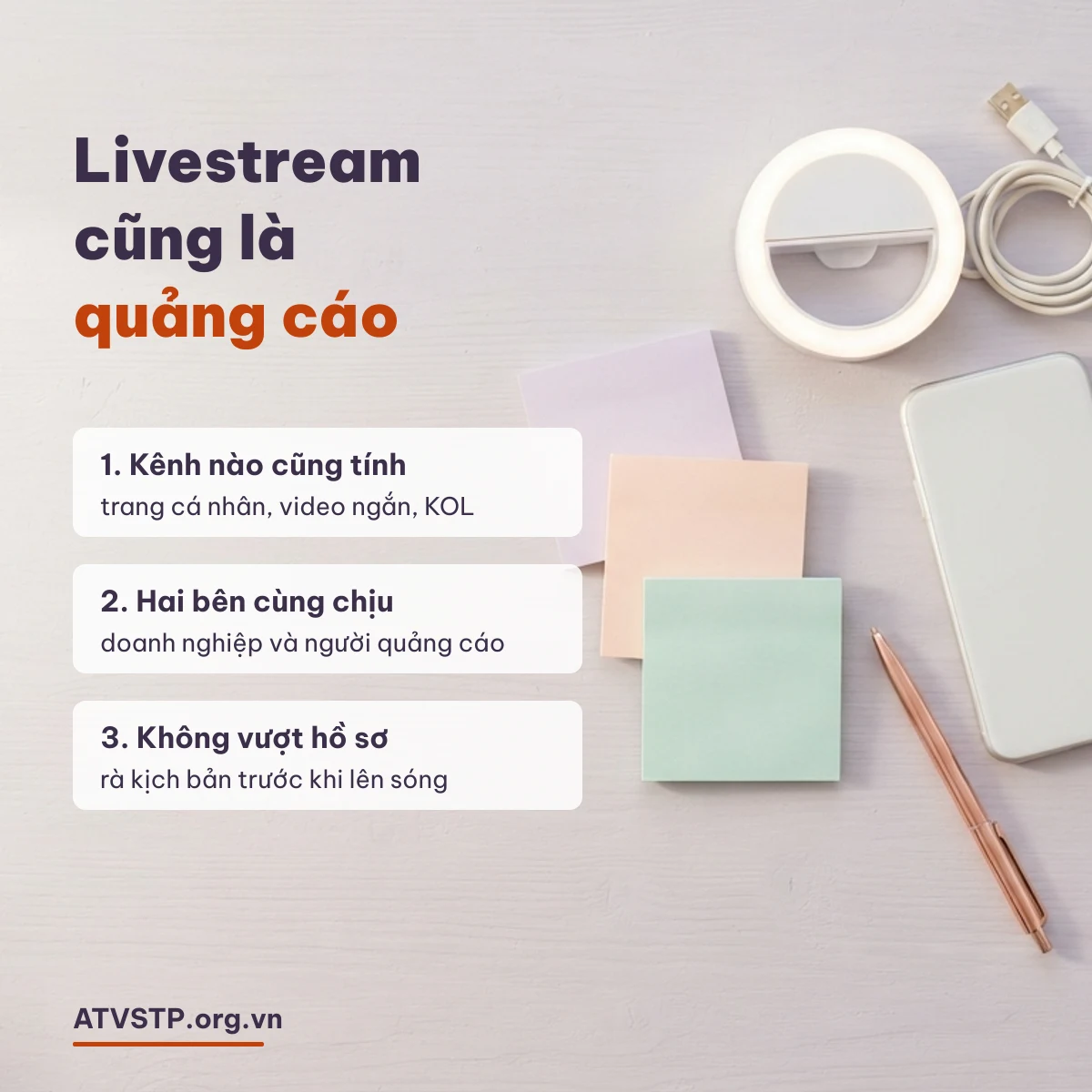 Livestream bán thực phẩm cũng là quảng cáo theo Luật Quảng cáo 16/2012/QH13: 3 nguyên tắc