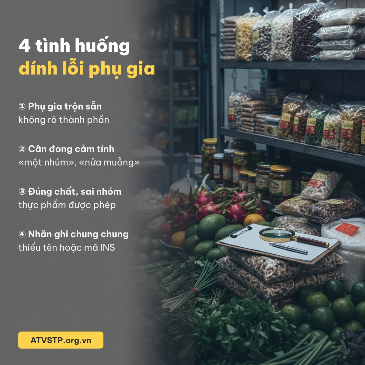 4 tình huống vi phạm phụ gia thực phẩm phổ biến theo Thông tư 24/2019/TT-BYT